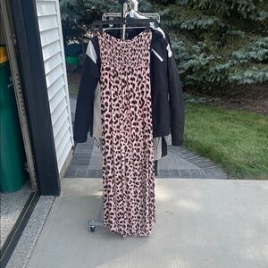 Tiare Hawaii Blush and Black Leopard Dress